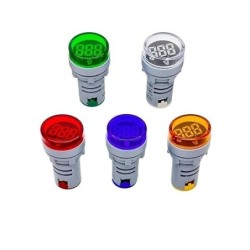Voltmetru digital cu LED și afișaj luminos – Indicator de tensiune AC 60-500V, ALB